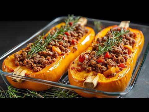 Gefüllter Kürbis in 20 Minuten? Diese Rezepte musst du probieren!  Schmeckt UNGLAUBLICH!