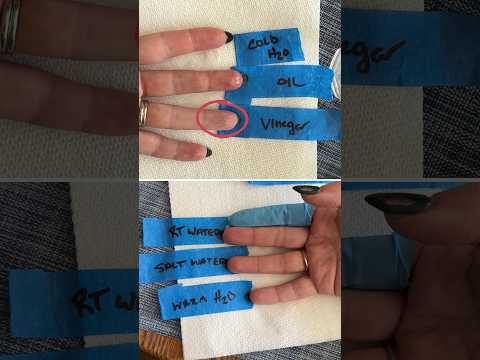 dunking my fingers in a bunch of liquids to maximize wrinkliness