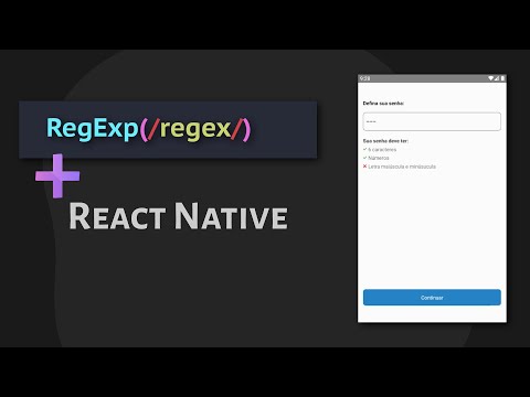 Validação de senha com Regex - React-Native/React