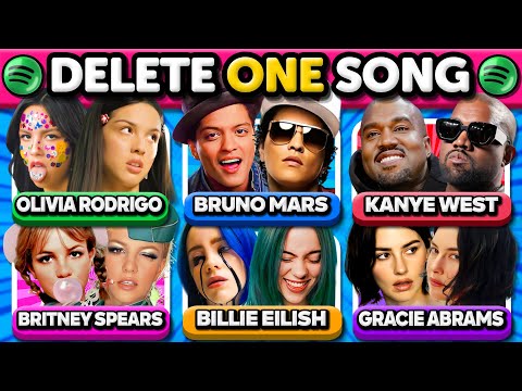 DELETE ONE SONG PER SINGER: Most Popular Artists & Most Streamed Songs Spotify 🎶 Music Quiz 2025