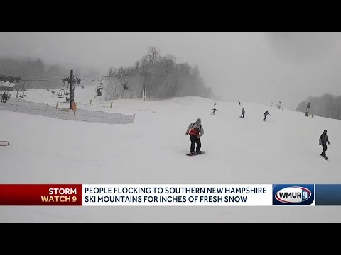 People flock to ski mountains across southern NH after fresh snowfall