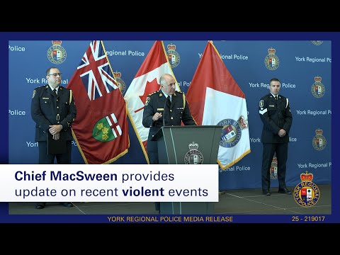 Press Conference: Chief MacSween Provides Update on Recent Violent Events