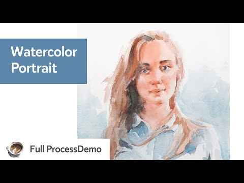 Loose watercolor portrait demo - Anna