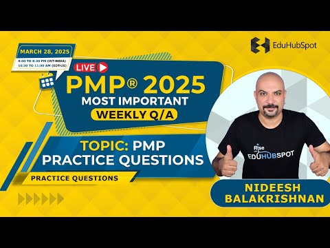 PMP Practice Questions – Live Q&A (March 28 - 2025 with EDUHUBSPOT)