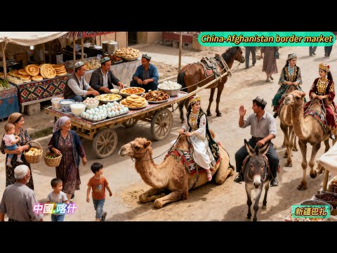 The China-Afghanistan border, a rare camel trading market, and Kashgar's cuisine