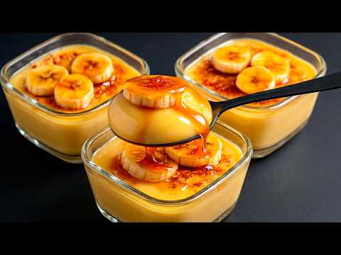 JUST MILK AND BANANA! The most delicious Italian dessert in 5 minutes! No baking required!