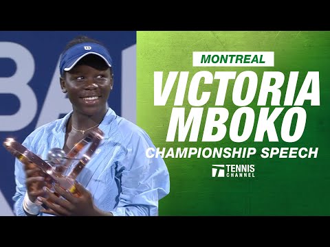 Victoria Mboko Championship Speech | 2025 Montreal