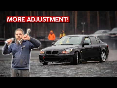 Adjustable Control Arms and Tires for Winter Drift | E60 Drift Build
