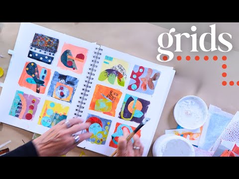 Grid Art Journaling Using Simple Abstract Shapes