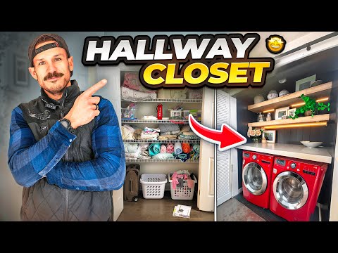 Simple Way To Hide Your Awkward Laundry Closet