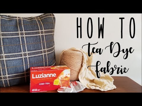 HOW TO tea dye fabric • both colored fabric & white to achieve the perfect shade
