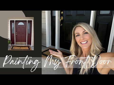 FRONT DOOR MAKEOVER: Painting it BLACK!