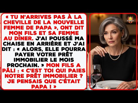 « Tu n'arrives pas à la cheville de la nouvelle femme de papa », ont dit mon fils au dîner.