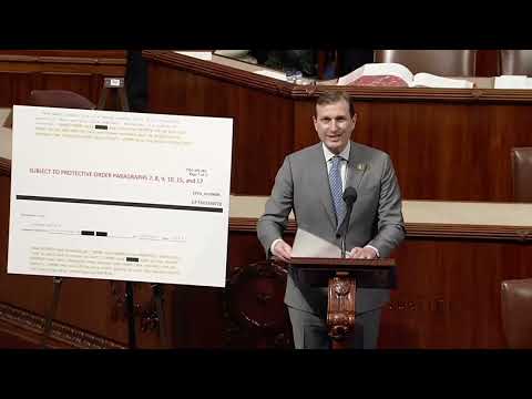 Rep. Dan Goldman Reveals Unredacted Epstein File on House Floor