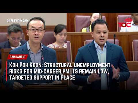 Dr Koh: Structural unemployment risks for mid-career PMETs remain low, targeted support in place