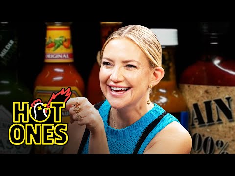 Kate Hudson Stays Positive While Eating Spicy Wings | Hot Ones