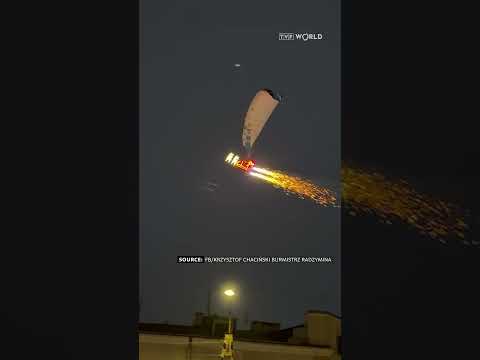 Santa’s spectacular flight in Radzymin