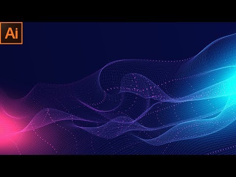 Abstract Technology Background Design | Wavy Line Design | Blend Vector Art in Adobe Illustrator CC