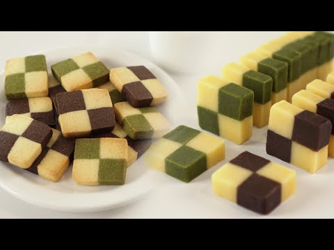 "Let me explain it in an easy way, just follow along! Shape Checkerboard Cookies Recipe