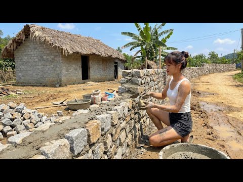 Building Stone Walls for a New House After Years Living in the Forest