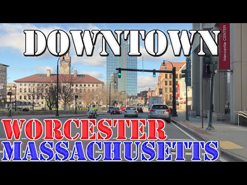 Worcester - Massachusetts - 4K Downtown Drive