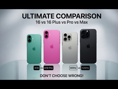 iPhone 16 Full Lineup Comparison:16, 16Plus,16 Pro & 16Pro Max Specs Reviewed #smartphone@seo
