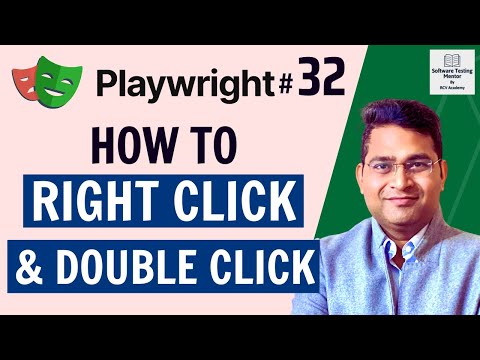 Playwright Tutorial #32 - How to Right Click and Double Click