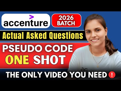 Accenture Technical Assessment Questions | Accenture Pseudo Codes Questions 2026 Batch #hiring #job