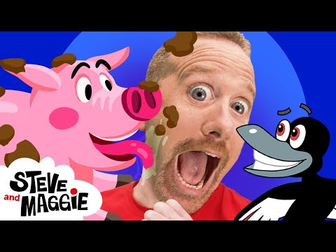 Farm Animals for Kids with Steve and Maggie | Halloween Monster | Playground | Monster Finger Family