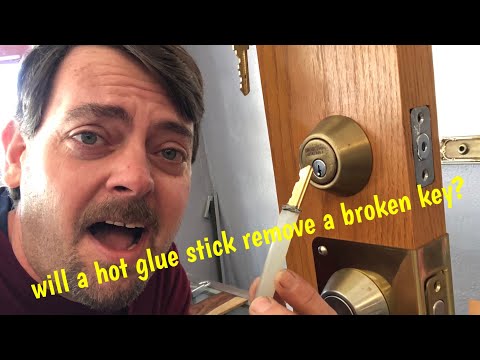 testing “life hack” removing broken key with hot glue stick