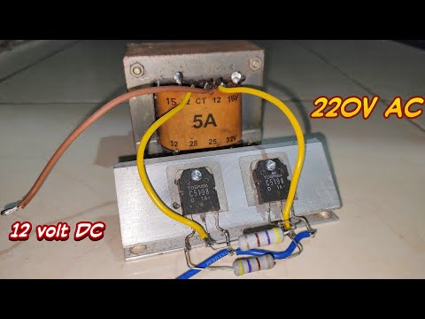 How to make a simple inverter 2 transistors 12V to 220V