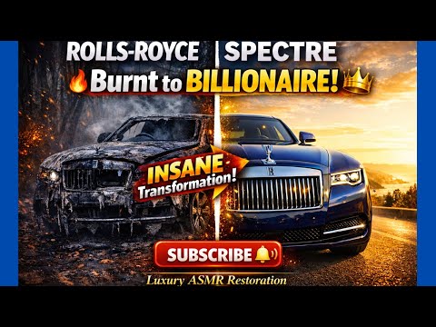 Burnt Rolls-Royce Spectre Full Restoration | From Ashes to Electric Royalty (ASMR)..