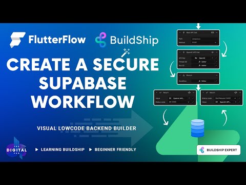 #BuildShip + #FlutterFlow - Create a secure #Supabase Workflow!