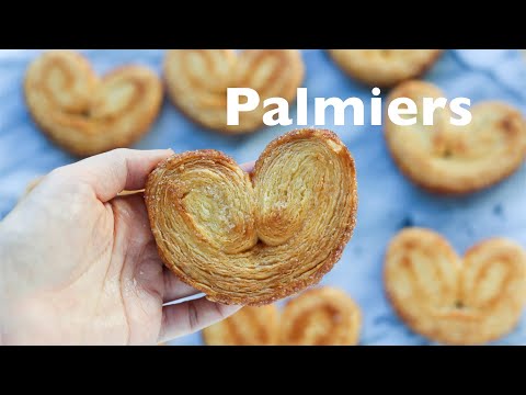Easy French Palmiers | Rough Puff Pastry Recipe  蝴蝶酥 极简千层酥皮配方【开酥系列1】#palmiers#puffpastry