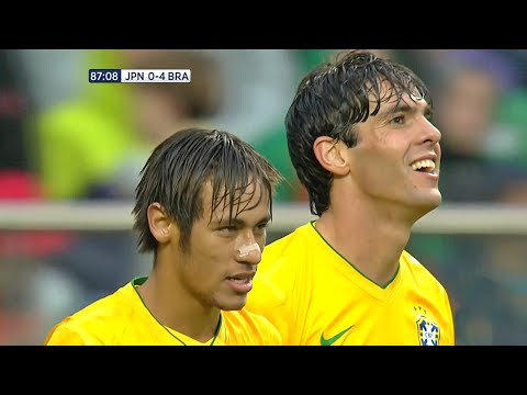 O dia que Neymar e Kaká fizeram uma dupla monstruosa pela Seleção