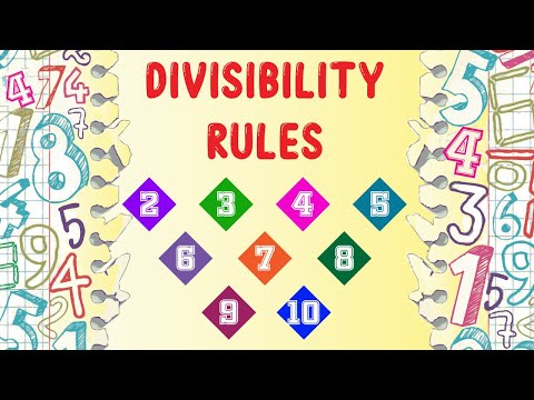 Divisibility Rules for 2, 3, 4, 5, 6, 7, 8, 9, & 10 | Division Made Easy