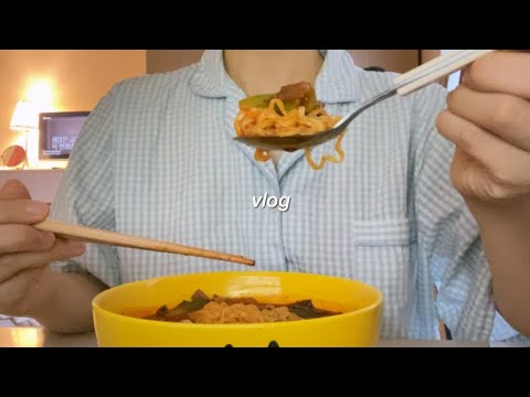 매일밤 입이 터지면 어떡해...? | 며칠간의 돼지파티를 끝내고 몸무게 재보기 | 🍝 엽떡, 로터스쿠키, 연유 베이글, 초콜렛, 역대급 맛있는 찐 육개장 라면, 케이크