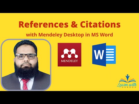 How to use Mendeley Desktop for Referencing in MS Word | Urdu/Hindi | Citations | Mendeley Desktop