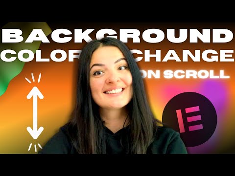 BACKGROUND COLOR CHANGE ON PAGE SCROLL - Elementor
