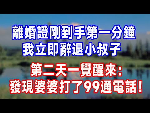 離婚證剛到手第一分鐘，我立即辭退小叔子，第二天一覺醒來：發現婆婆給我打了99通電話！#生活經驗 #人生感悟 #生活