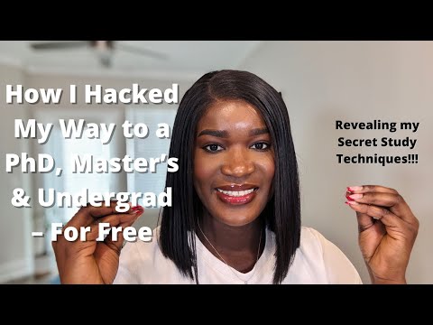 My Secret Study Techniques that Helped me Earn my PhD, Master’s & Undergrad on Full Scholarships:!