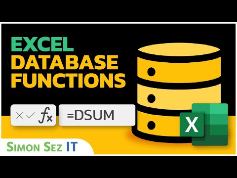 Using Excel Database Functions (DSUM, DAVERAGE, DMIN, and DMAX)