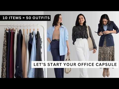 10 Items = 55 Outfits Spring Capsule Wardrobe | 2024 | Business Casual | 333 Challenge