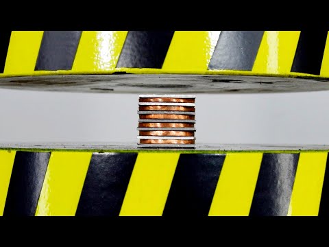 500 ТОННЫЙ ГИДРАВЛИЧЕСКИЙ ПРЕСС СВАРИВАЕТ МЕТАЛЛЫ, ДИФФУЗИЯ