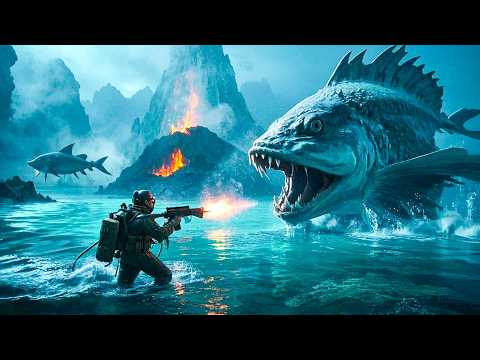 giant fish-headed monster chased the expedition team,they were eaten in the next second