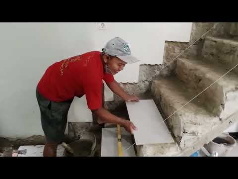 TUTORIAL pemasangan geranit tangga dan Akavela selong