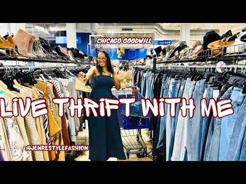 Come thrift with me live: early morning styling and accessory hunting: Goodwill