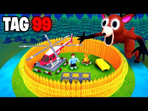 Ich BAUE eine MILLIONÄR BASE in 99 Nächte im Wald!