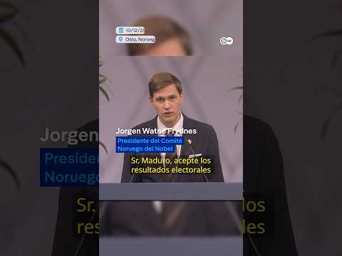 Comité noruego del Nobel pide a Maduro que reconozca los resultados electorales y que dimita