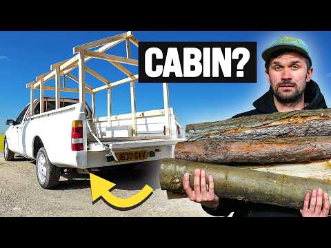 We Built A Log Cabin In Our Pickup Truck